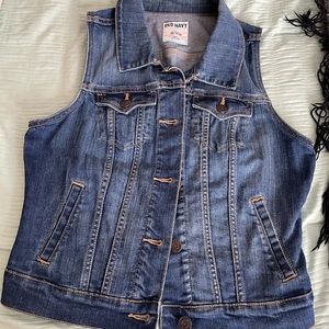 Old Navy Jean Vest with Buttons Size XS